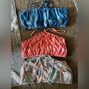 Colorful Patterned  tube Tops Set